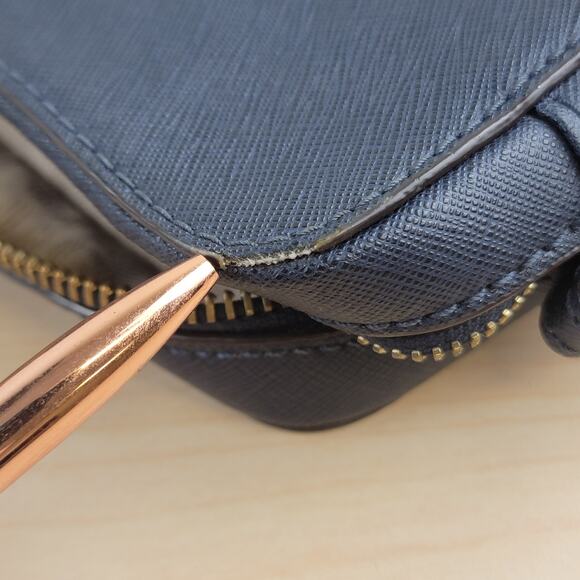 Michael Kors Navy Saffiano Leather Crossbody Bag - Picture 13 of 13